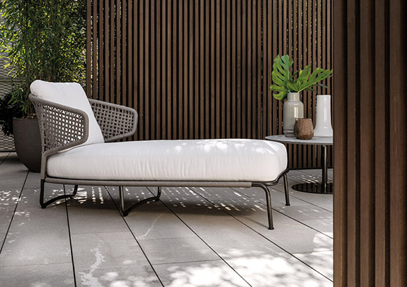 Minotti Aston “cord” outdoor chaise